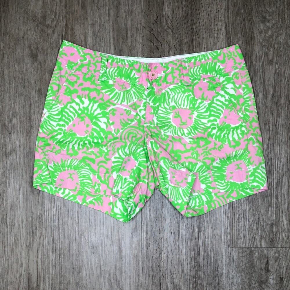 Lilly Pulitzer Sunnyside Lion The Callahan Short Women's Sz 0 - Picture 2 of 3